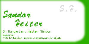 sandor heiter business card